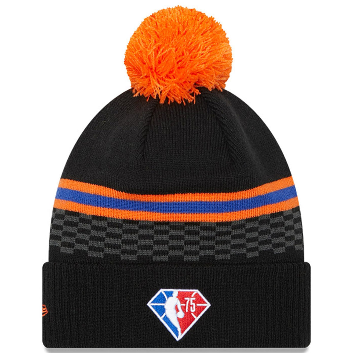 New York Knicks '21 NBA City Edition New Era Black Cuffed Knit Hat product image 2, provided for visual reference and