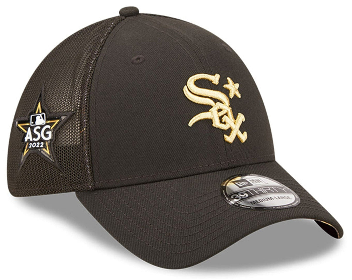 Chicago White Sox New Era 2022 All Star Game Black/ Gold 39THIRTY Flex Fit Hat product image 1, provided for visual