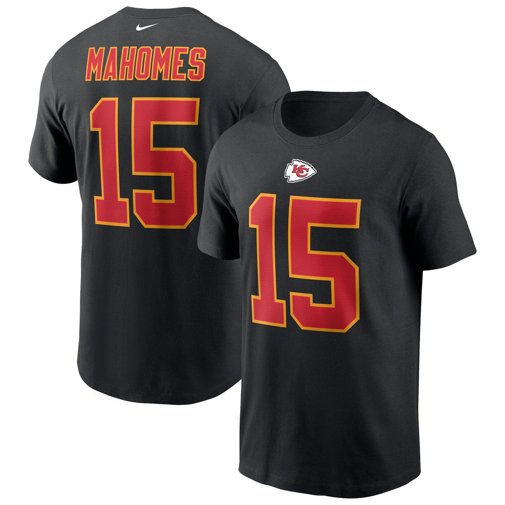 Nike Patrick Mahomes Black Kansas City Chiefs Name & Number T-Shirt for Men product image 1, provided for visual reference