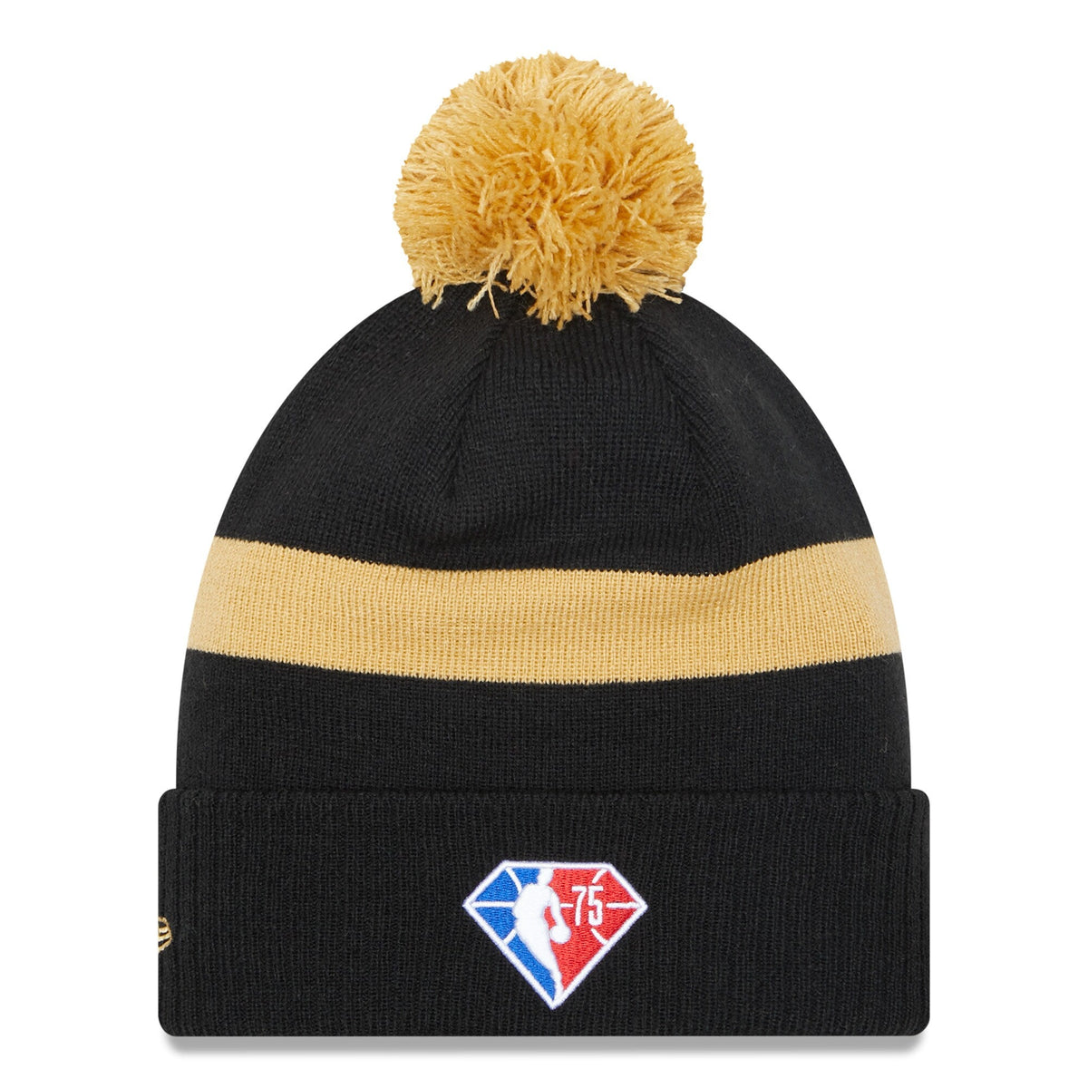 Toronto Raptors '21 NBA City Edition New Era Black Cuffed Knit Hat product image 2, provided for visual reference and