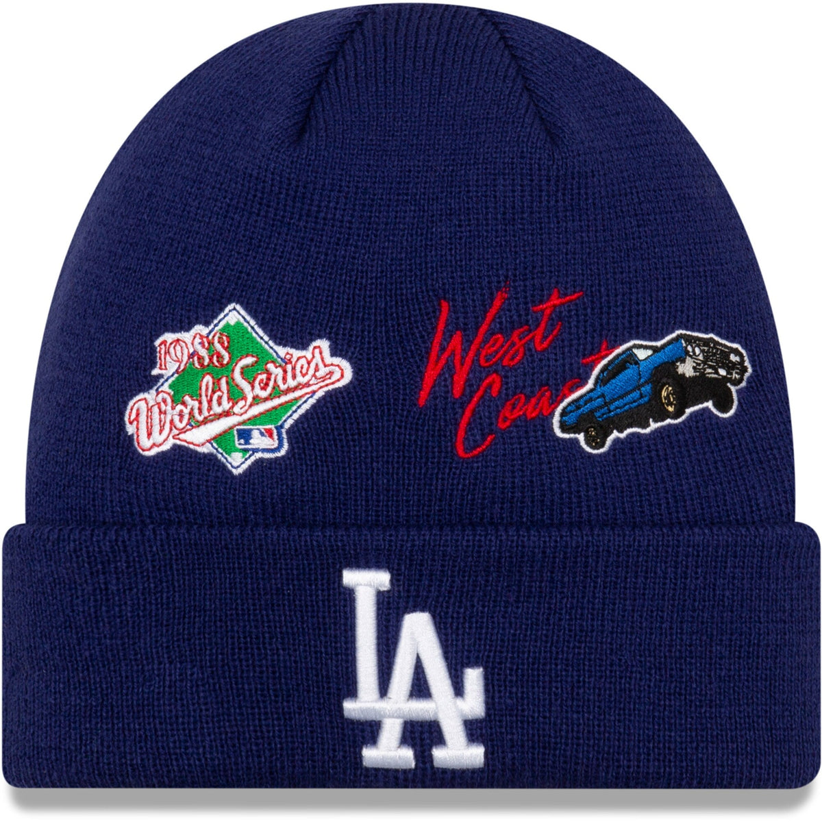 Los Angeles Dodgers New Era Royal 1988 World Series City Transit Cuffed Knit Hat for Men product image 1, provided for