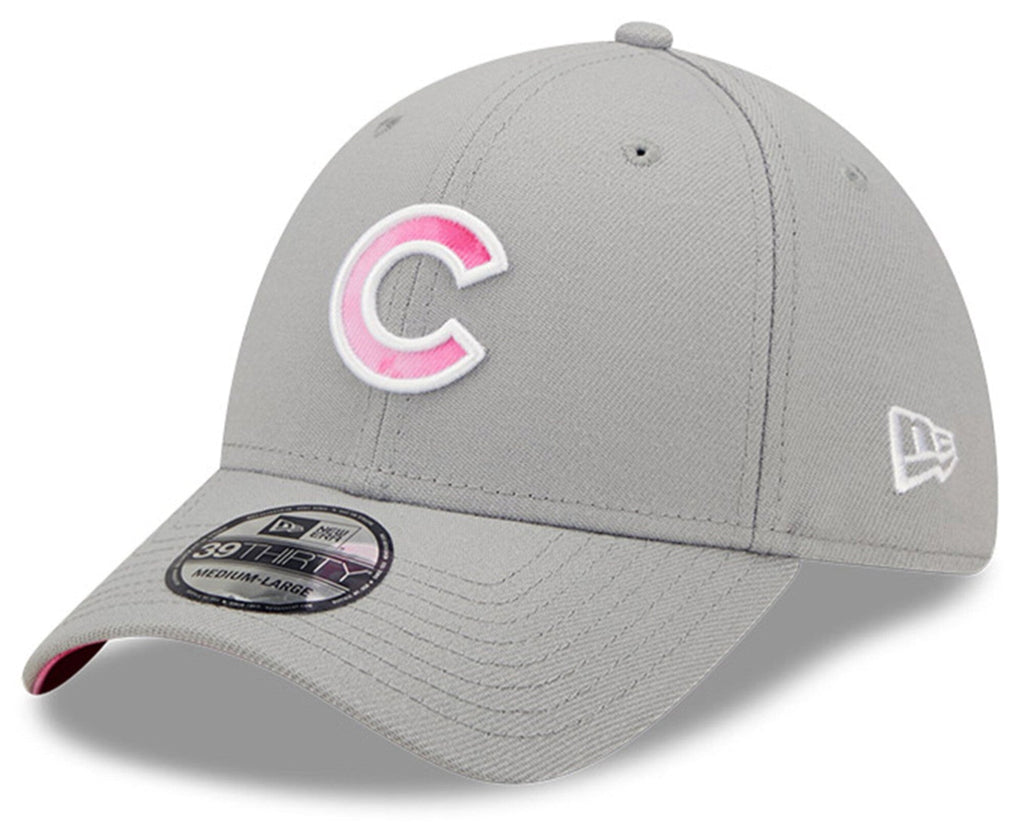 Chicago Cubs New Era Gray/Pink 2022 Mother's Day 39THIRTY Flex Hat for Men product image 1, provided for visual reference