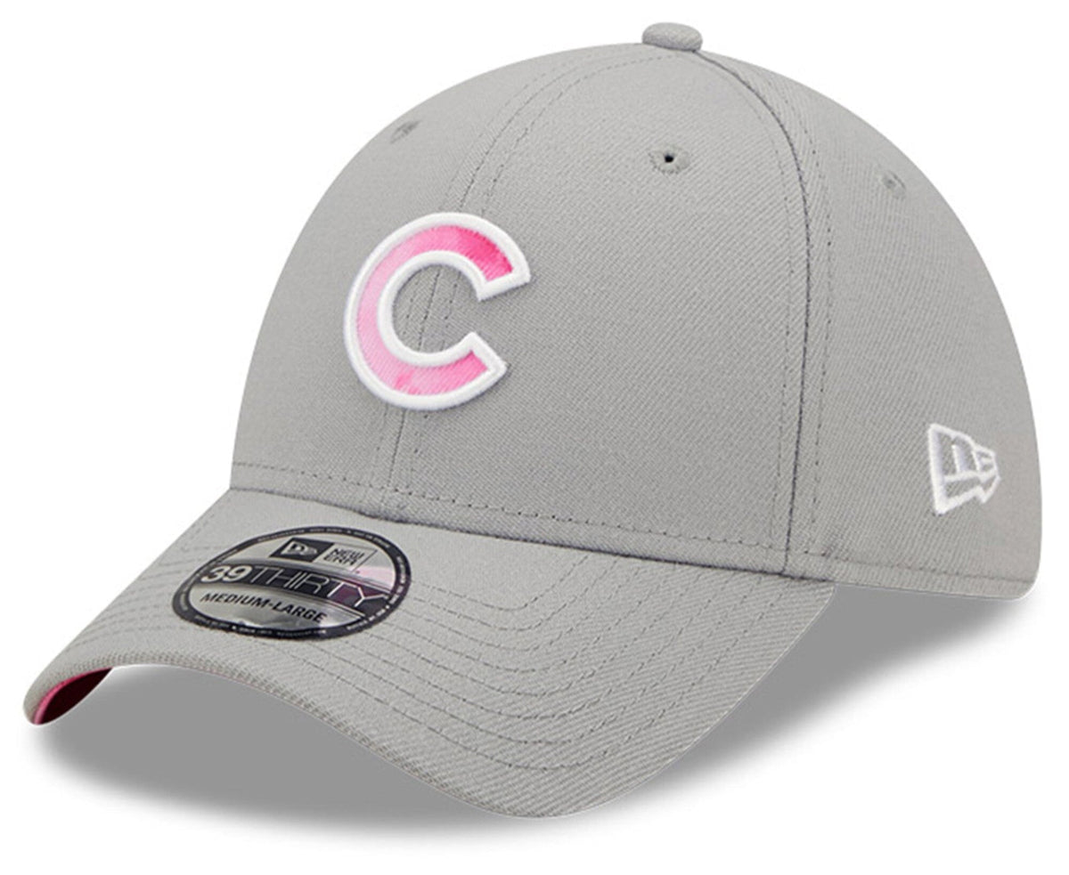 Chicago Cubs New Era Gray/Pink 2022 Mother's Day 39THIRTY Flex Hat for Men product image 1, provided for visual reference