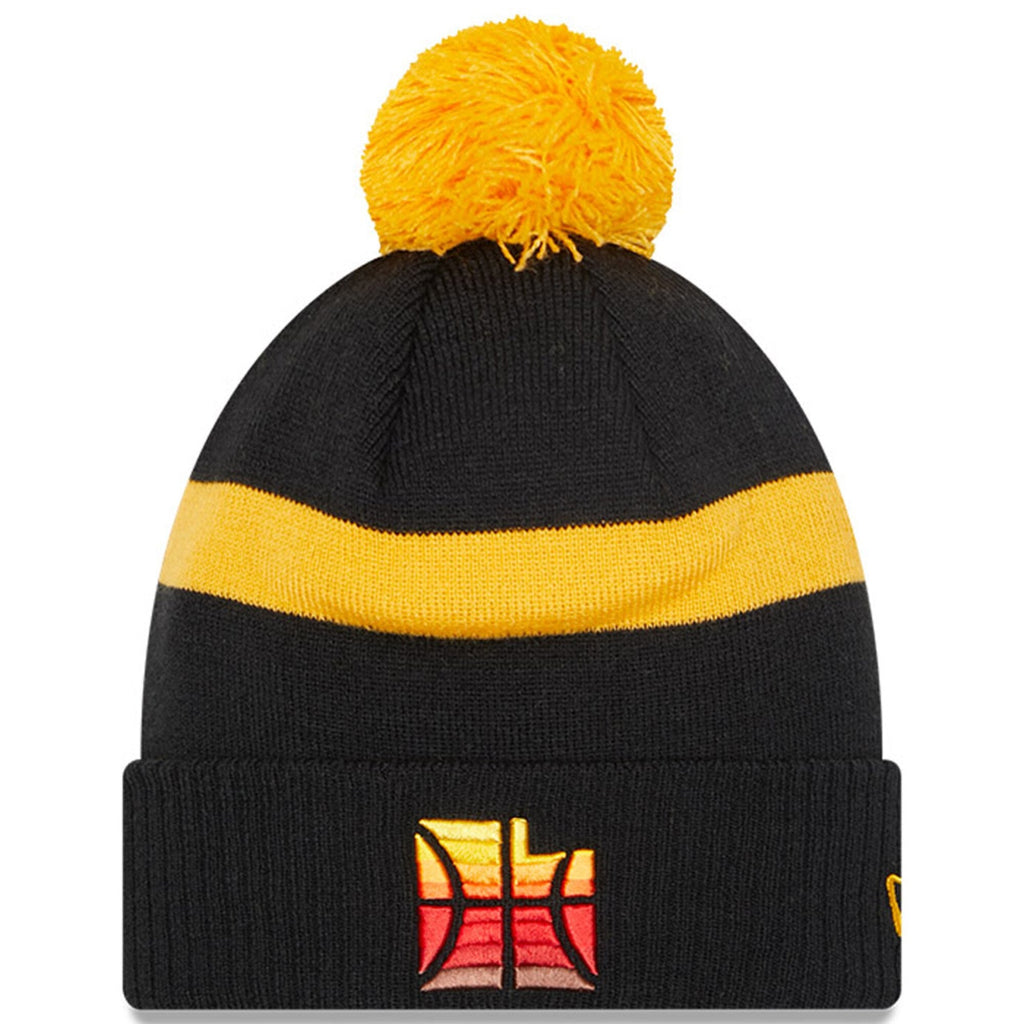 Utah Jazz '21 NBA City Edition New Era Black Cuffed Knit Hat product image 1, provided for visual reference and product
