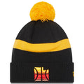 Utah Jazz '21 NBA City Edition New Era Black Cuffed Knit Hat product image 1, provided for visual reference and product