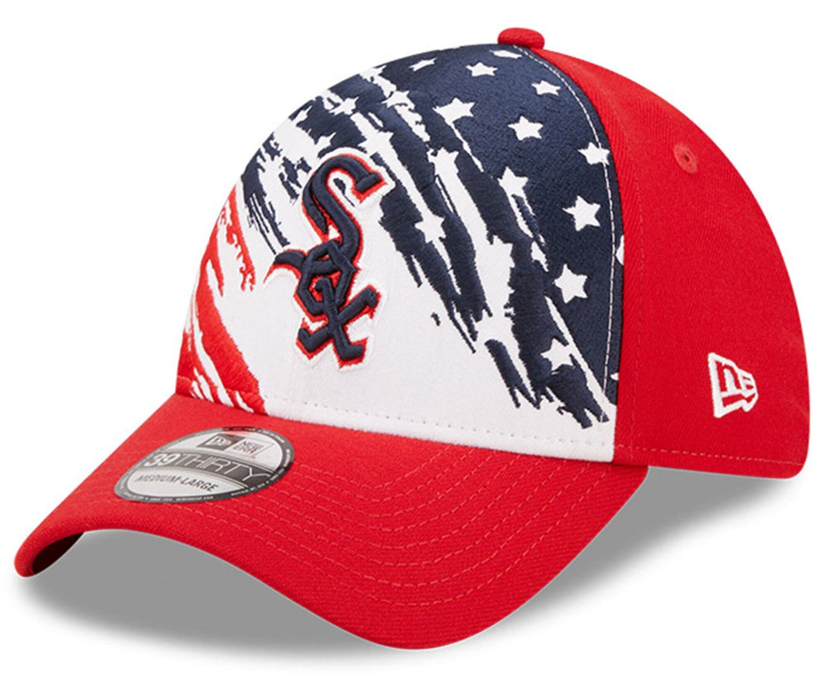 Chicago White Sox New Era Red 2022 4th of July 39THIRTY Flex Hat for Men product image 1, provided for visual reference and
