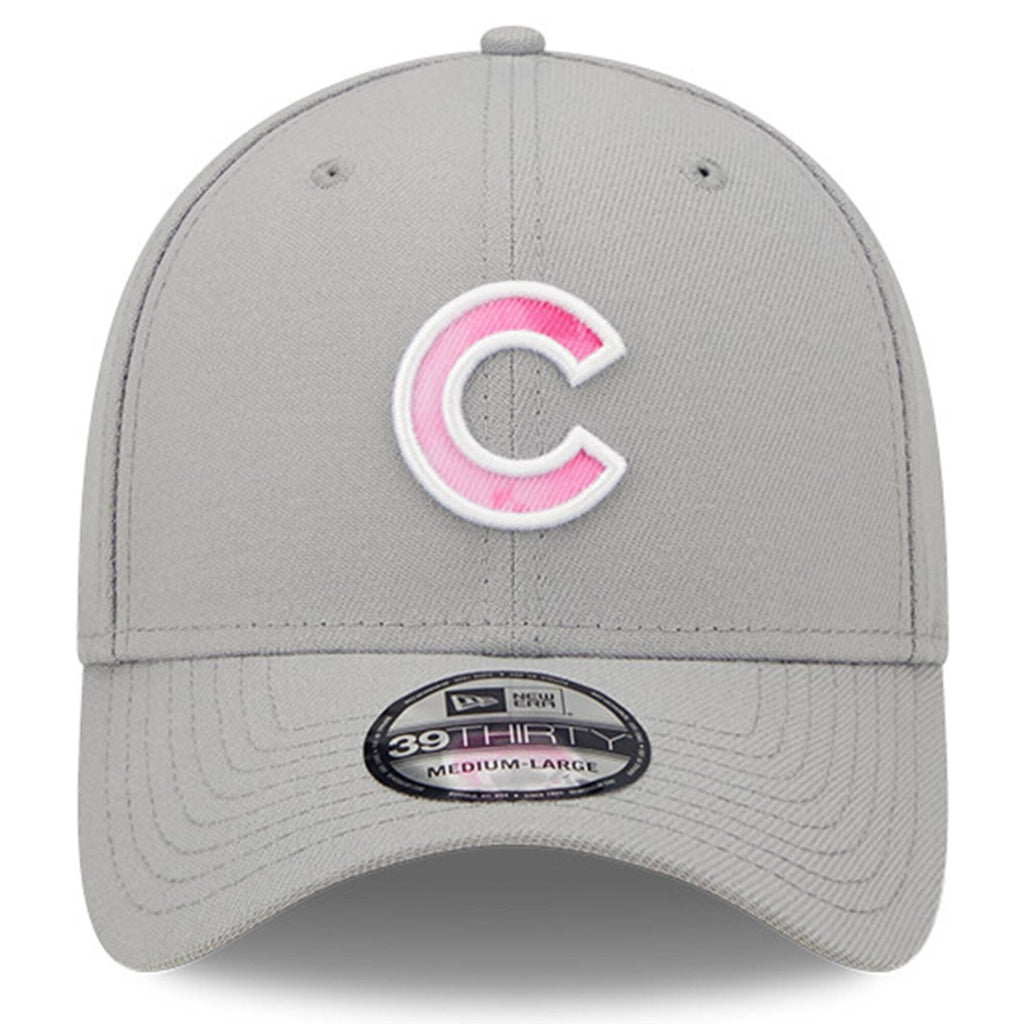Chicago Cubs New Era Gray/Pink 2022 Mother's Day 39THIRTY Flex Hat for Men product image 2, provided for visual reference