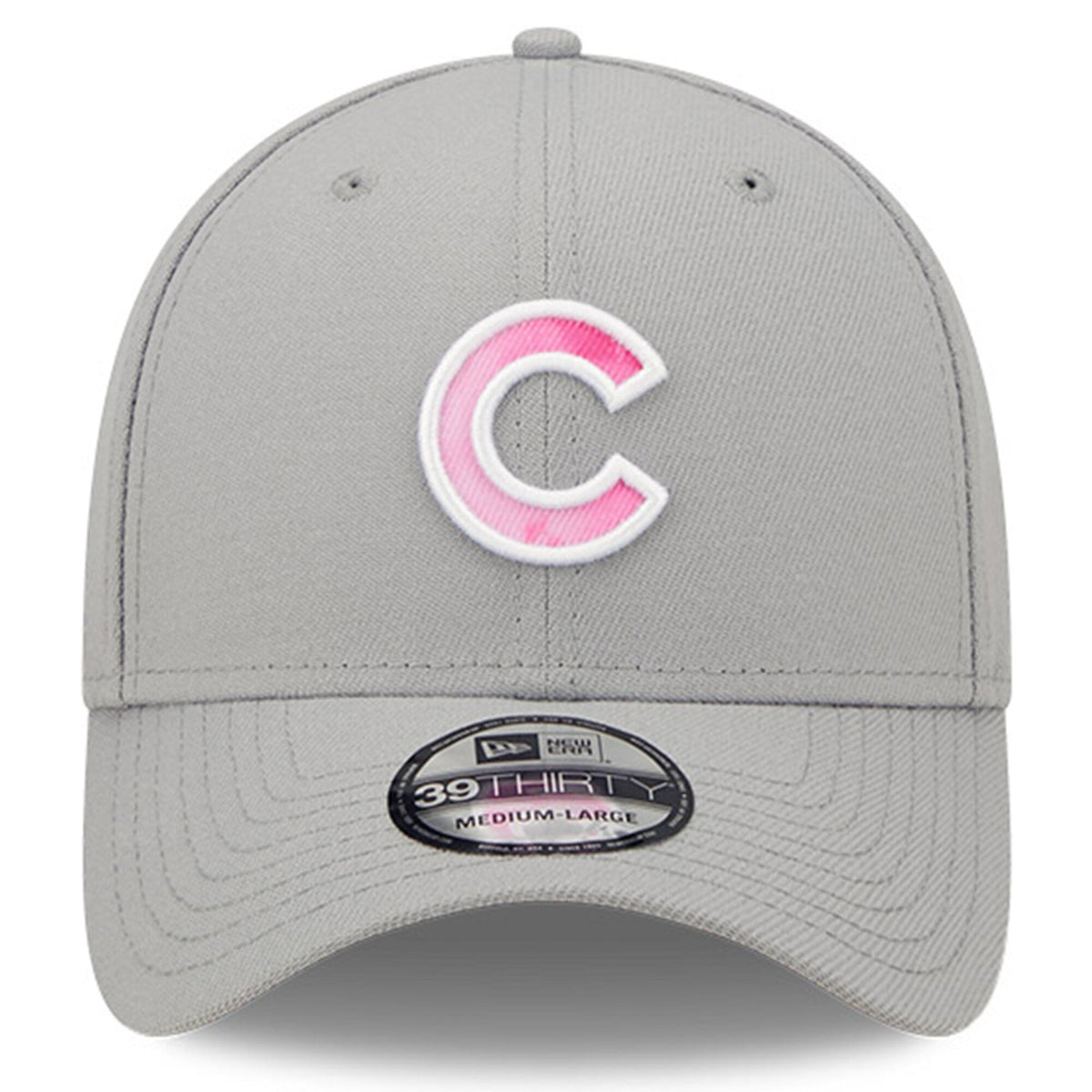 Chicago Cubs New Era Gray/Pink 2022 Mother's Day 39THIRTY Flex Hat for Men product image 2, provided for visual reference