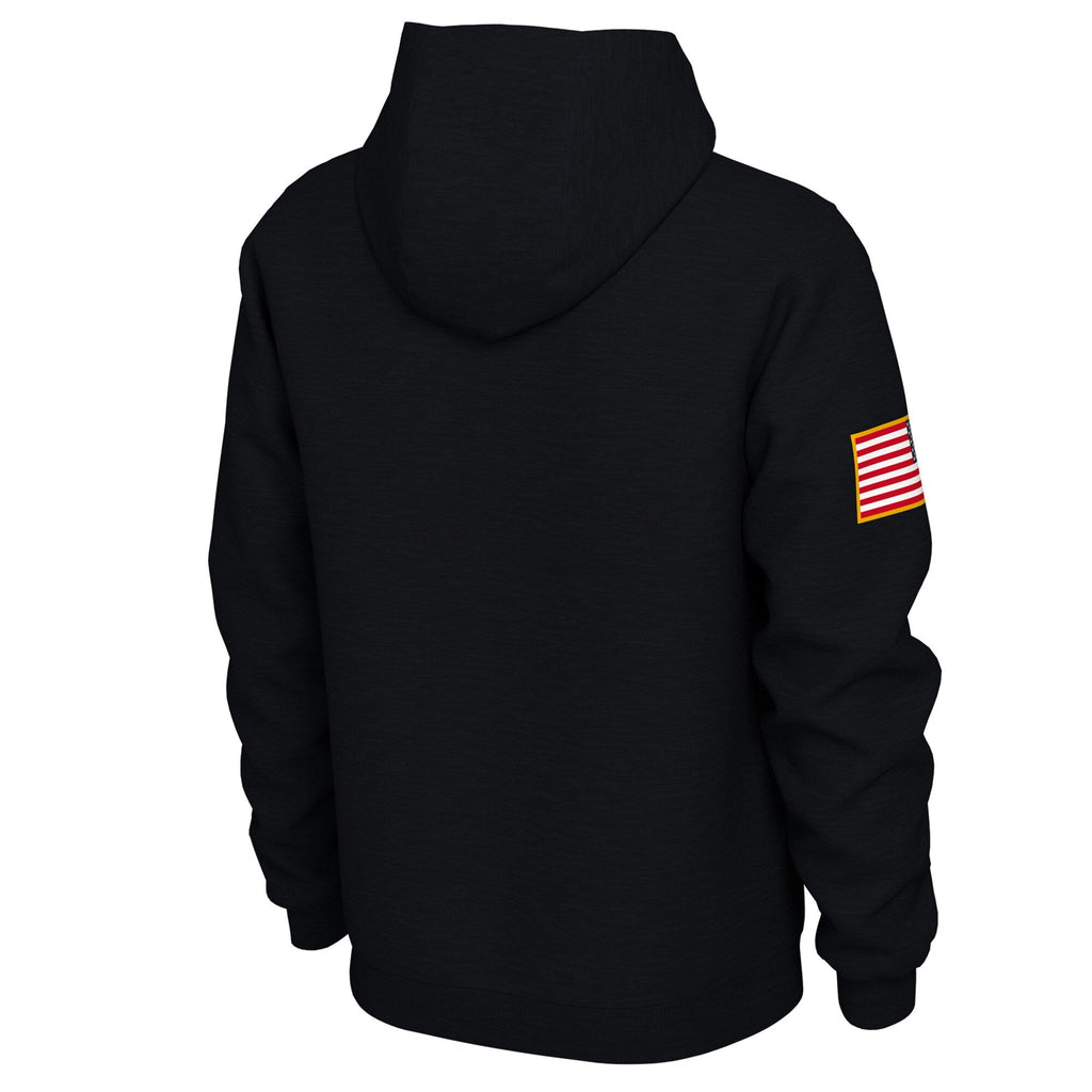 Nike Clemson Tigers Mens Black Camo Veterans Day Long Sleeve Hoodie product image 3, provided for visual reference and