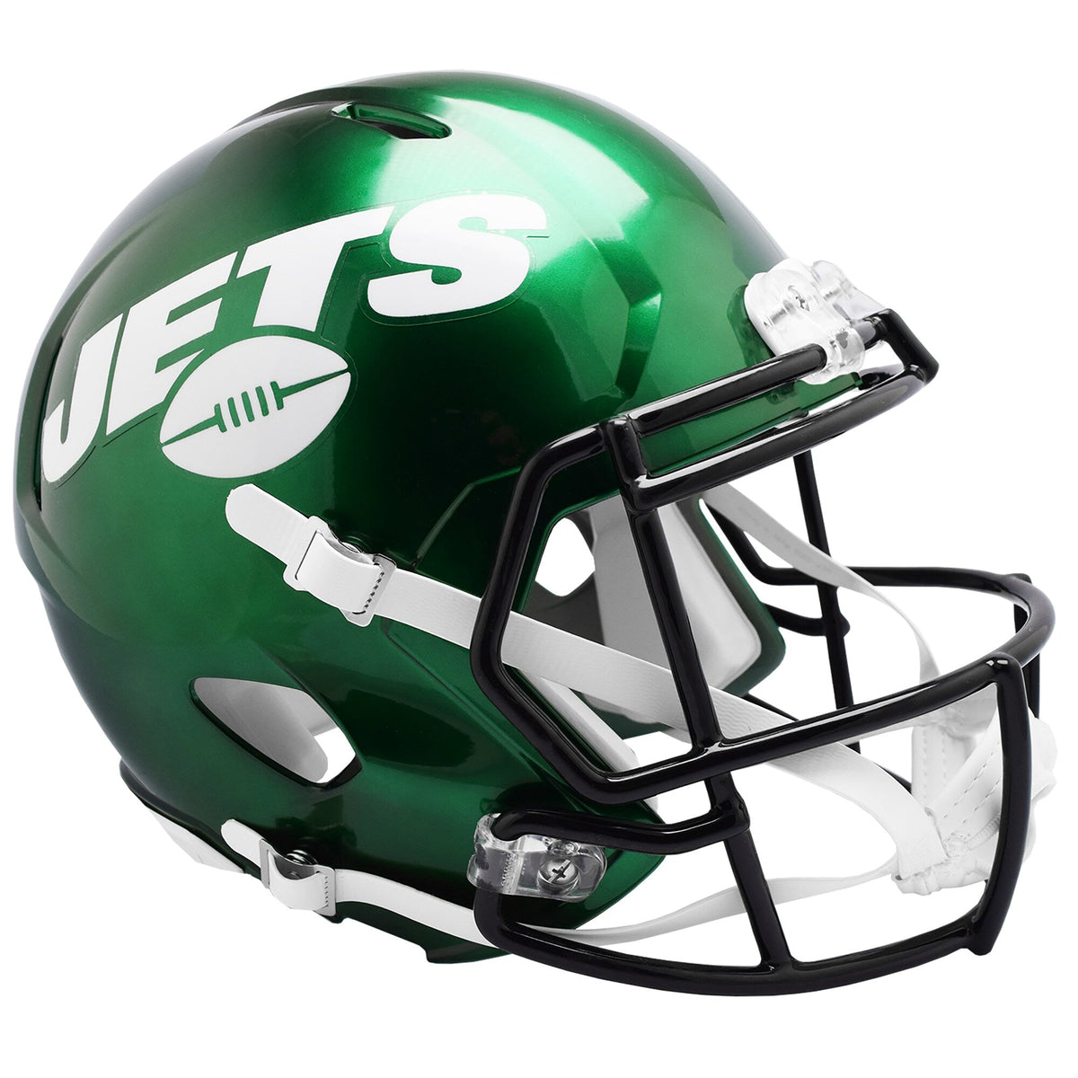 New York Jets Full Size Replica Speed Helmet product image 1, provided for visual reference and product detail review