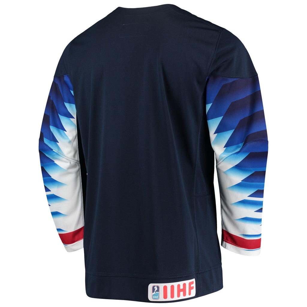 USA Hockey® Nike Away Navy Replica Jersey for Men product image 3, provided for visual reference and product detail review