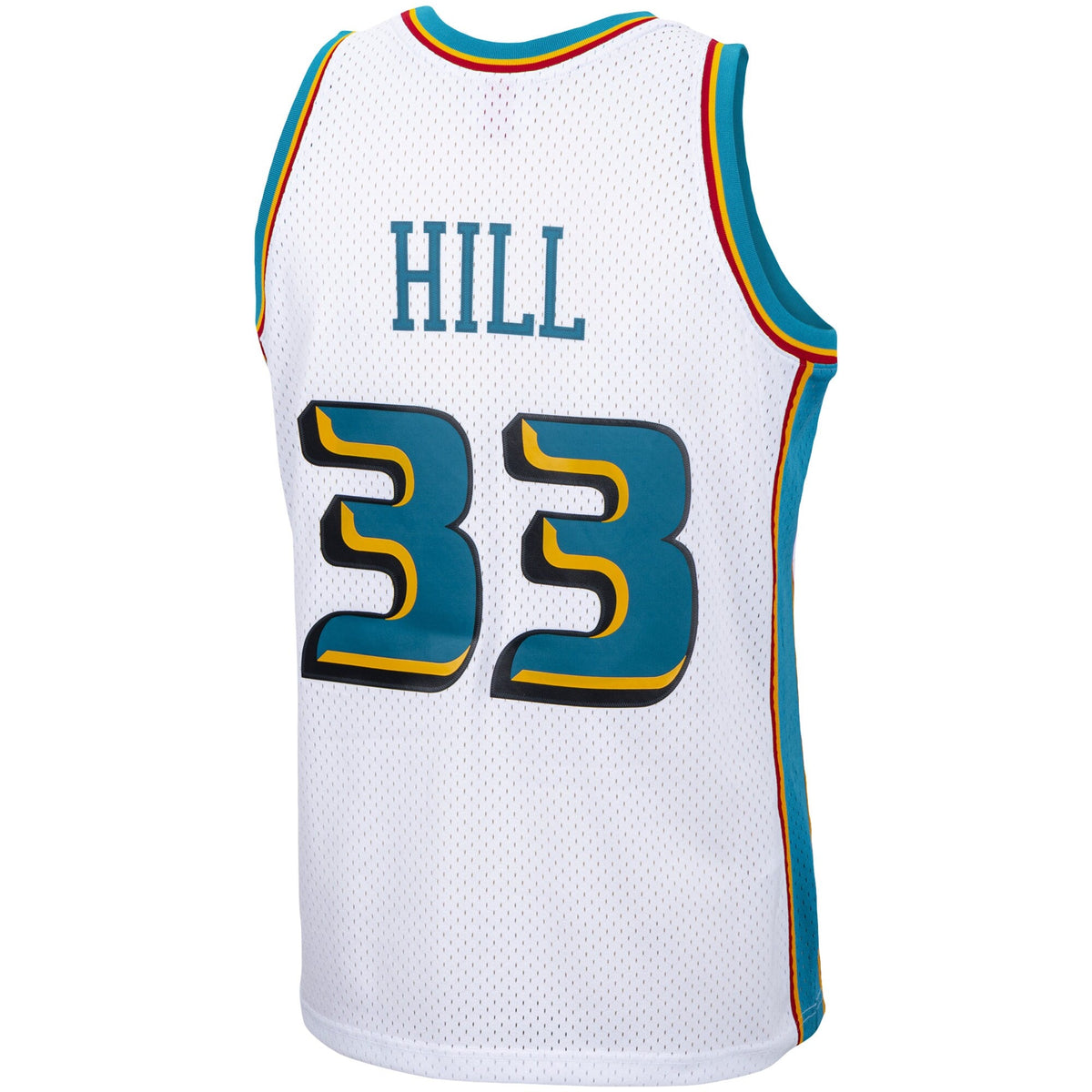 Detroit Pistons Grant Hill Mitchell & Ness White 1998-99 Hardwood Classics Swingman Jersey for Men product image 3, provided