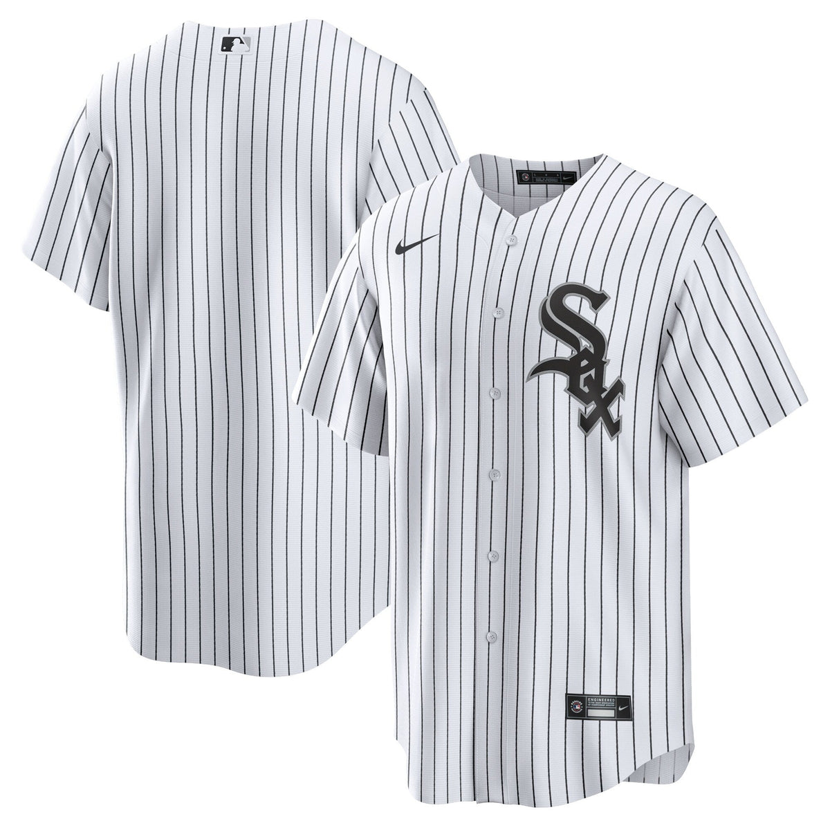 NIKE Men Chicago White Sox White Home Blank Replica Jersey product image 1, provided for visual reference and product detail