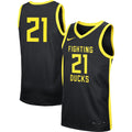 Oregon Ducks Nike Replica #21 Basketball Jersey – Black for Men product image 1, provided for visual reference and product