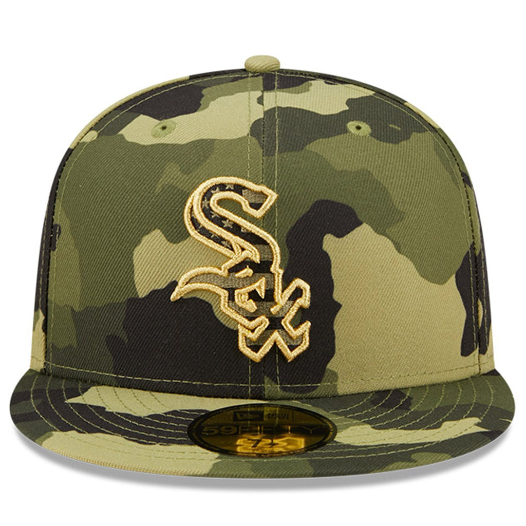 Chicago White Sox New Era 2022 MLB Armed Forces Day On-Field 59FIFTY Fitted Hat - Camo product image 2, provided for visual