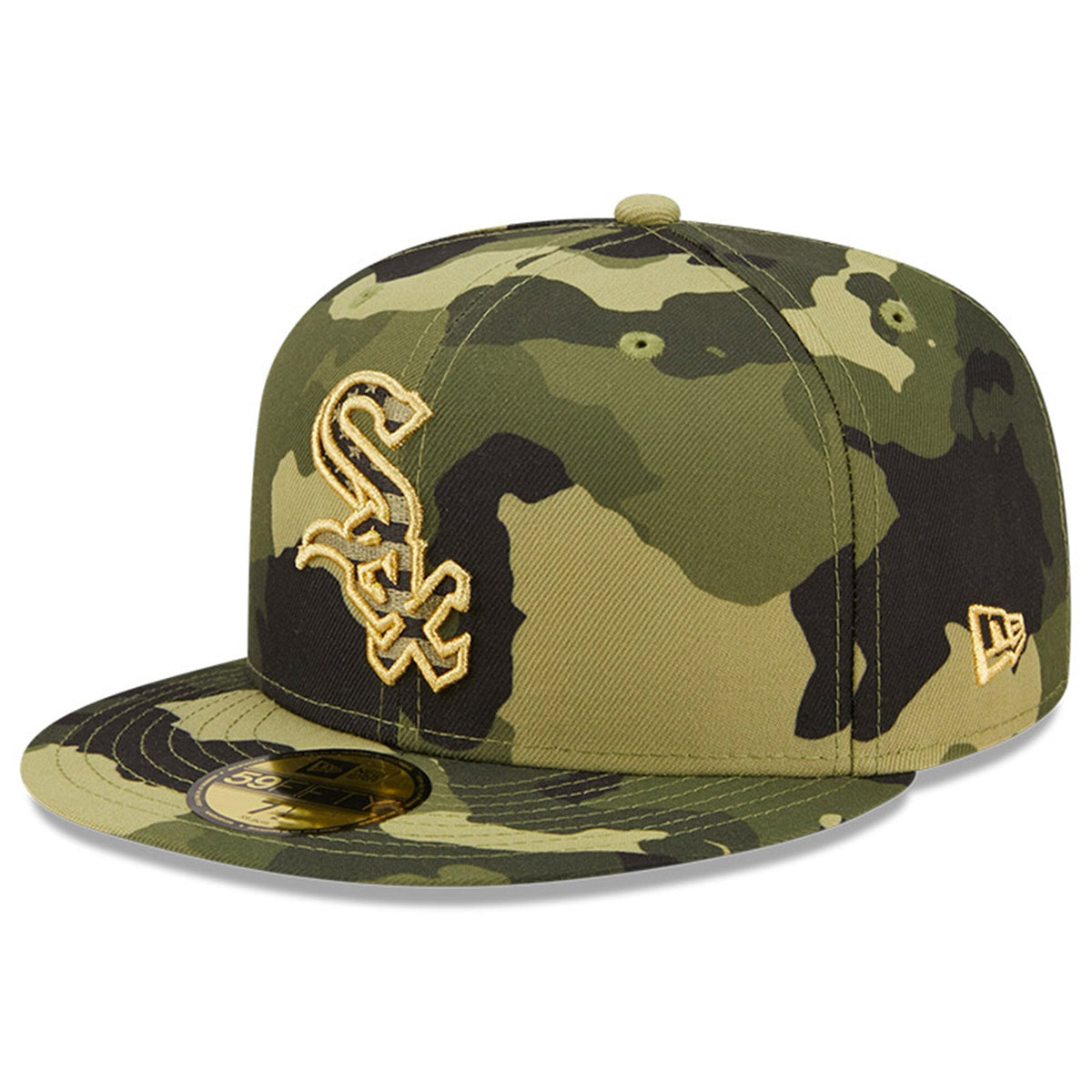 Chicago White Sox New Era 2022 MLB Armed Forces Day On-Field 59FIFTY Fitted Hat - Camo product image 3, provided for visual