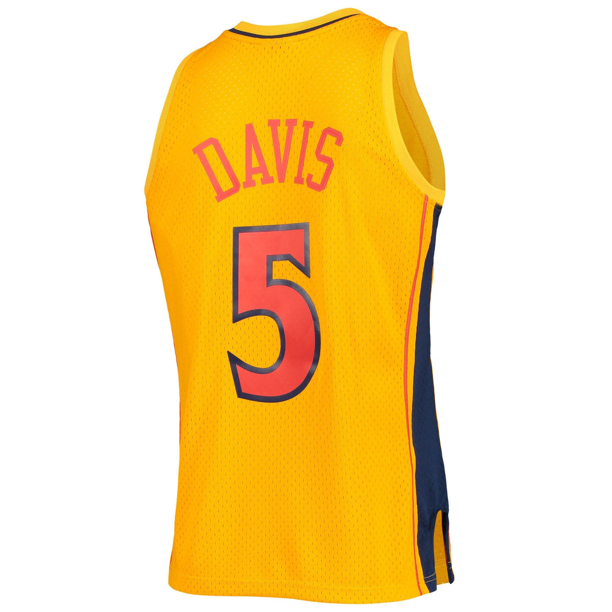 Golden State Warriors Baron Davis Mitchell & Ness Gold Hardwood Classics Reload 2.0 Swingman Jersey for Men product image 3,