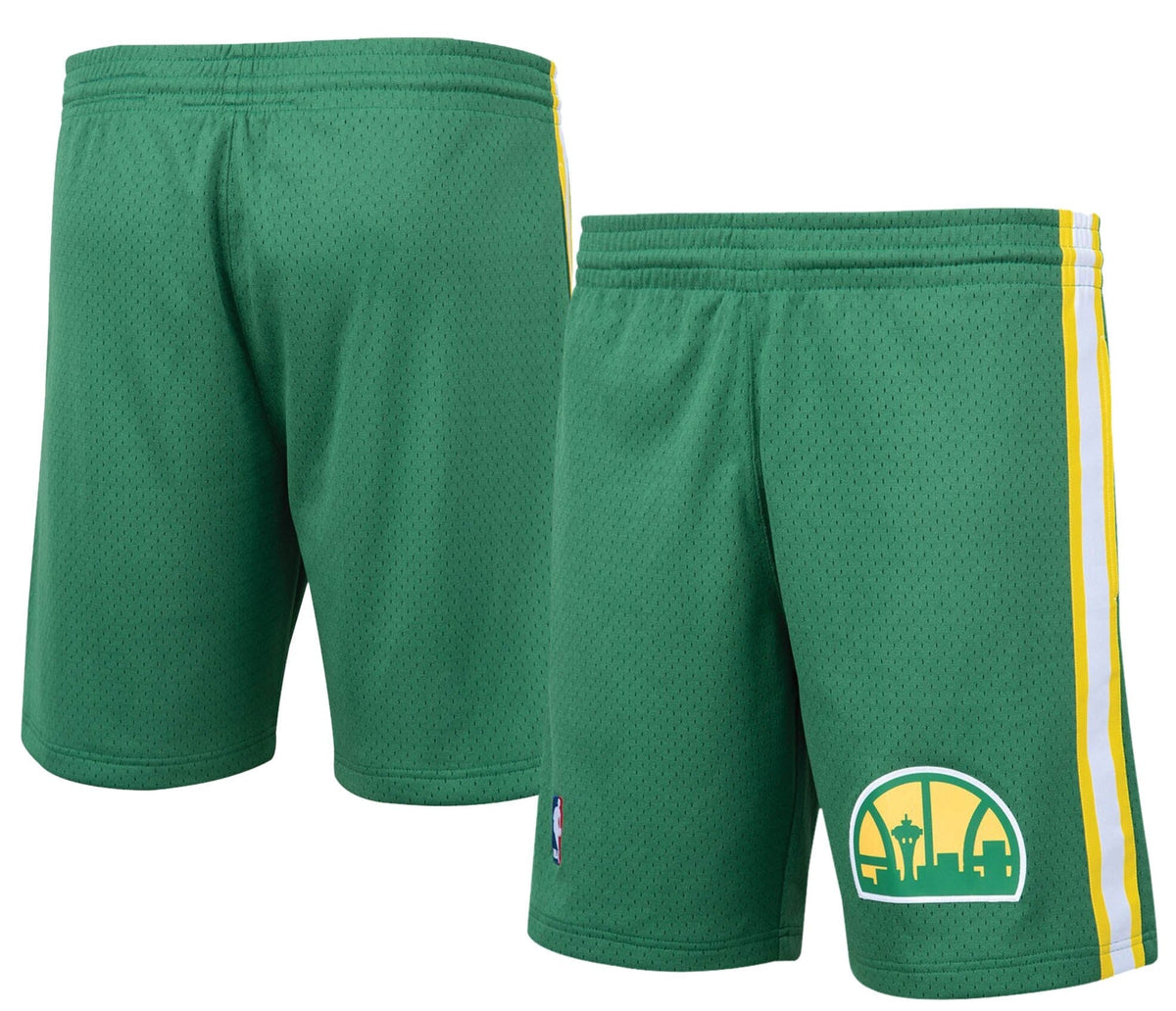 Seattle Supersonics Mitchell & Ness Hardwood Classics Logo Swingman Shorts - Green product image 1, provided for visual