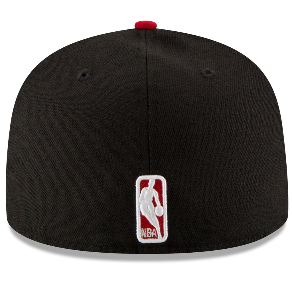 Chicago Bulls New Era Black/Red Official Team Color 2Tone 59FIFTY Fitted Hat for Men product image 4, provided for visual