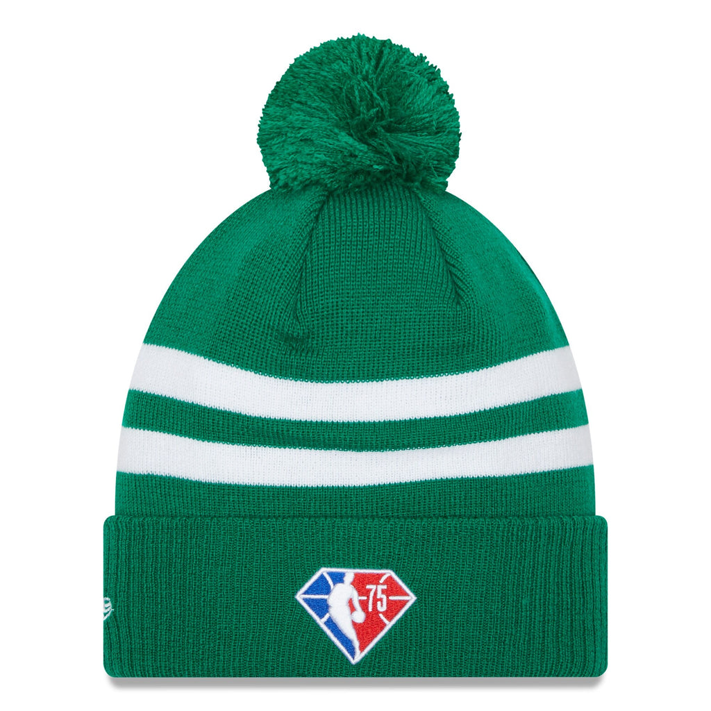 Boston Celtics '21 NBA City Edition New Era Kelly Green Cuffed Knit Hat product image 2, provided for visual reference and