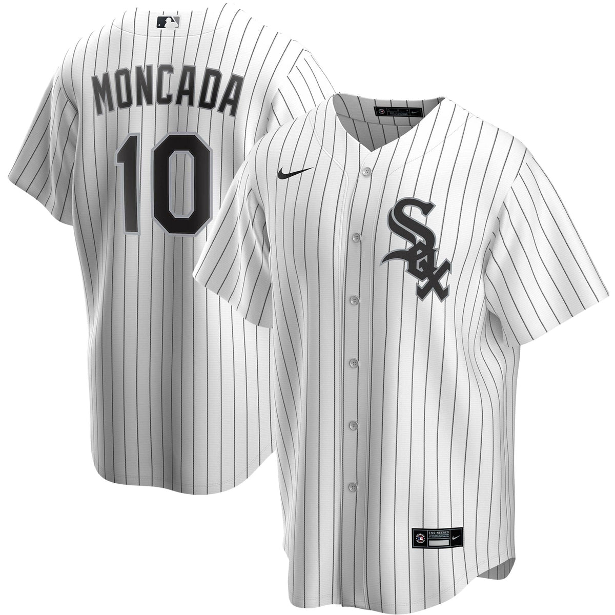 NIKE Men Yoan Moncada Chicago White Sox White Home Premium Stitch Replica Jersey product image 1, provided for visual