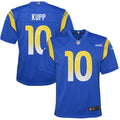 Youth Los Angeles Rams Cooper Kupp Nike Royal Game Jersey product image 1, provided for visual reference and product detail