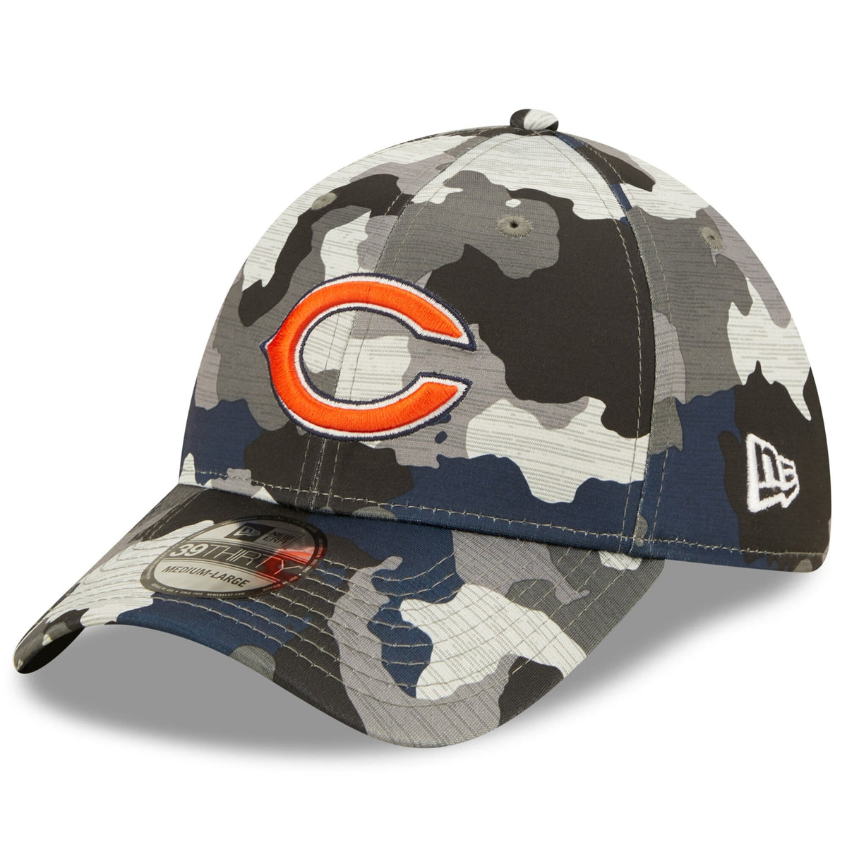 Chicago Bears New Era Camo 2022 NFL Training Camp Official 39THIRTY Flex Hat for Men product image 1, provided for visual