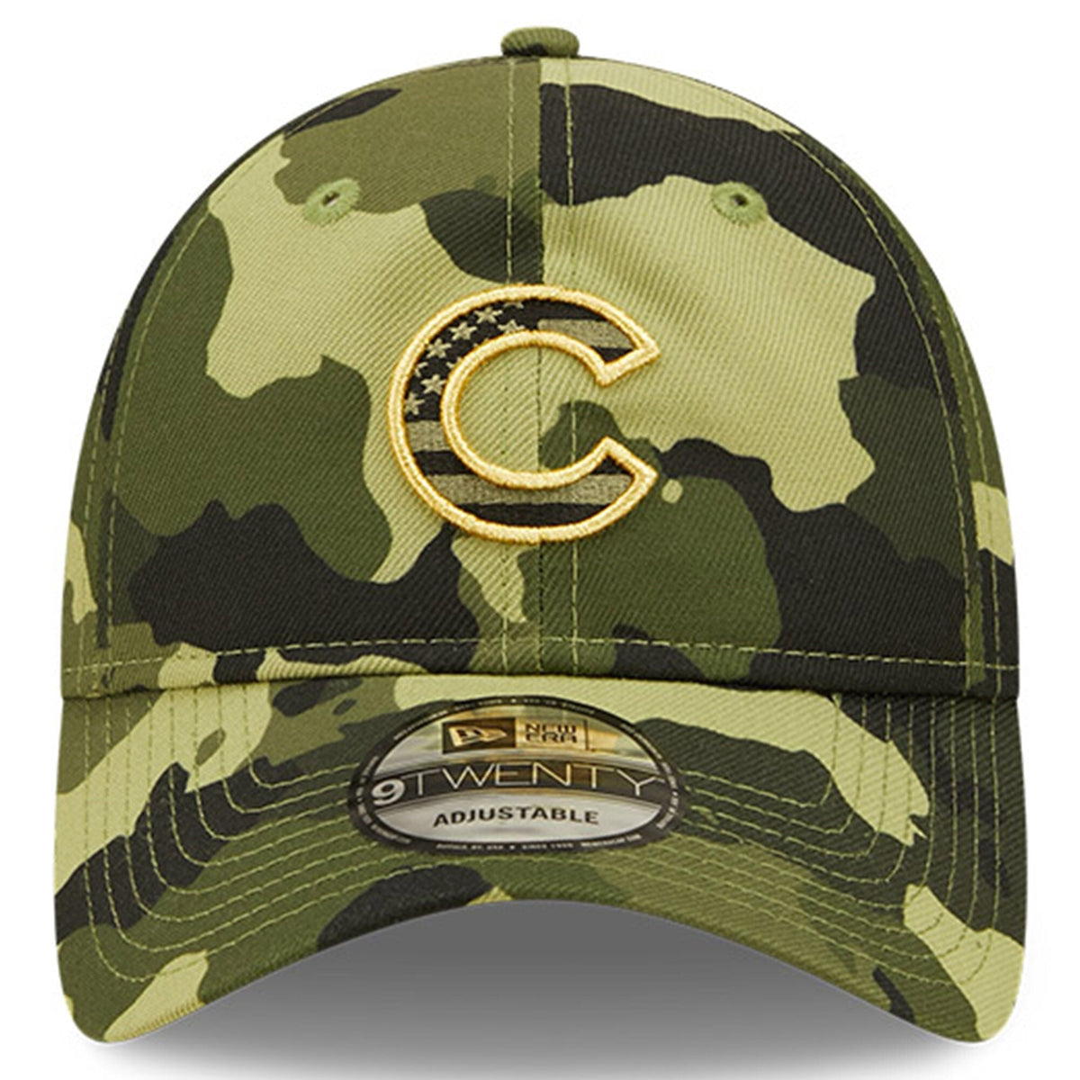 Chicago Cubs 9TWENTY Camo 2022 Armed Forces Day Adjustable Hat product image 2, provided for visual reference and product