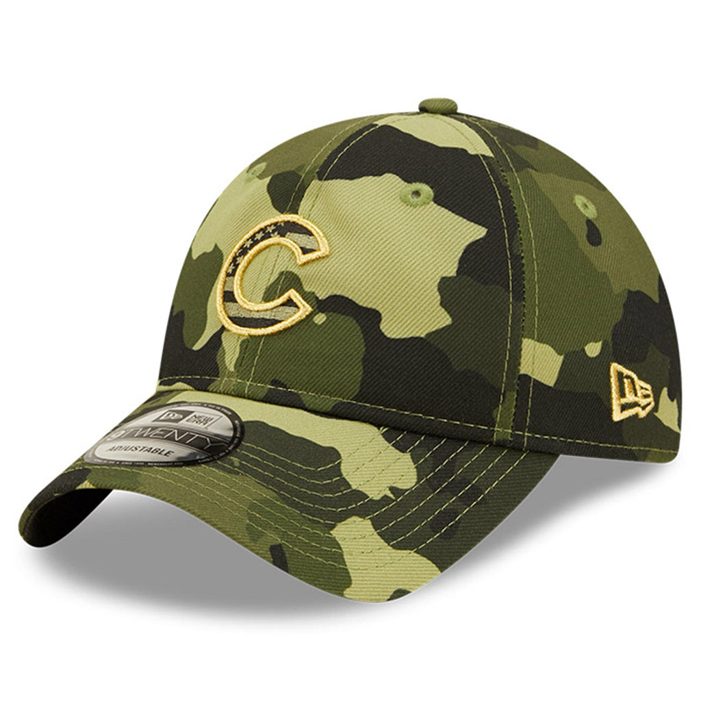 Chicago Cubs 9TWENTY Camo 2022 Armed Forces Day Adjustable Hat product image 3, provided for visual reference and product