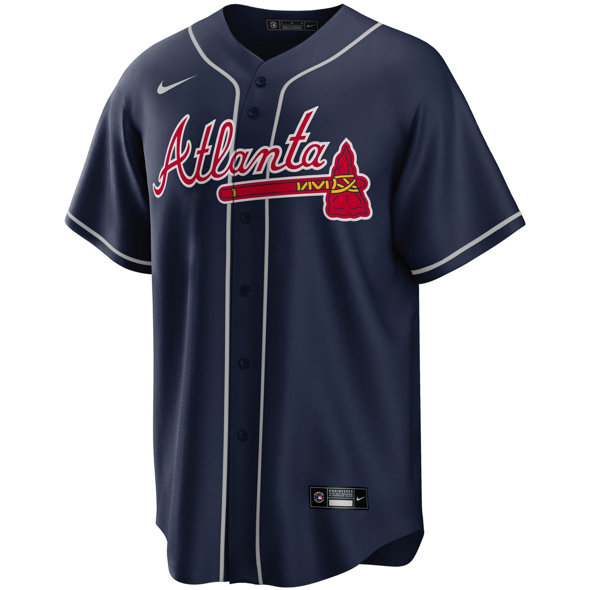 Atlanta Braves Ronald Acuna Jr. Nike Navy Alternate Replica Player Name Jersey for Men product image 2, provided for visual