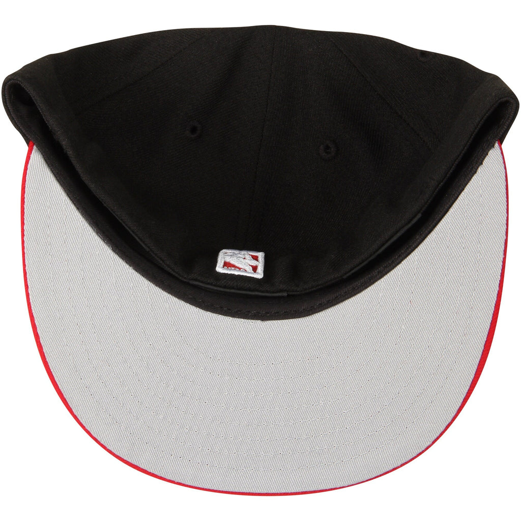 Chicago Bulls New Era Black/Red Official Team Color 2Tone 59FIFTY Fitted Hat for Men product image 5, provided for visual