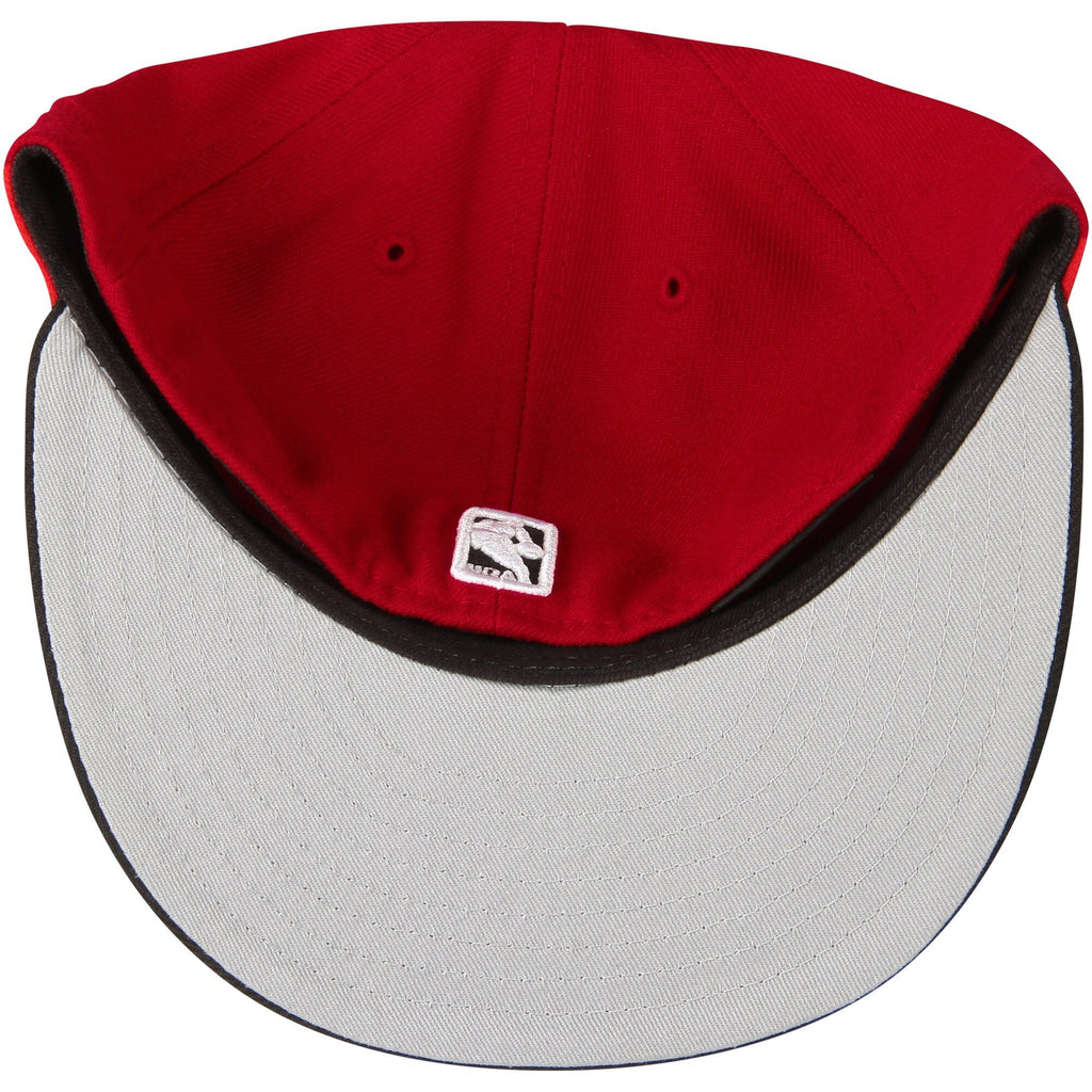 Chicago Bulls New Era Red/Black Official Team Color 2Tone 59FIFTY Fitted Hat for Men product image 5, provided for visual