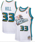 Detroit Pistons Grant Hill Mitchell & Ness White 1998-99 Hardwood Classics Swingman Jersey for Men product image 1, provided