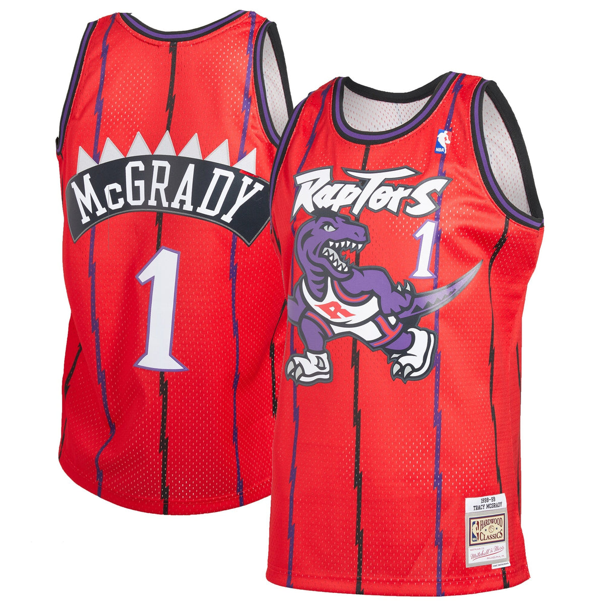 Toronto Raptors Tracy McGrady Mitchell & Ness Red 1998-99 Hardwood Classics Reload 2.0 Swingman Jersey for Men product image