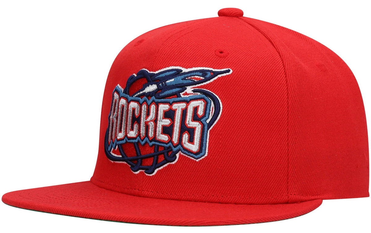 Mitchell & Ness Houston Rockets Hardwood Classics Red Adjustable Snapback Hat for Men product image 1, provided for visual