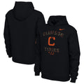 Nike Clemson Tigers Mens Black Camo Veterans Day Long Sleeve Hoodie product image 1, provided for visual reference and