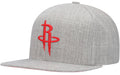 Houston Rockets Gray Heather 2.0 Mitchell & Ness Snapback Hat product image 1, provided for visual reference and product