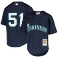 Ichiro Suzuki Seattle Mariners Mitchell & Ness Youth Cooperstown Collection Mesh Batting Practice Jersey - Navy product
