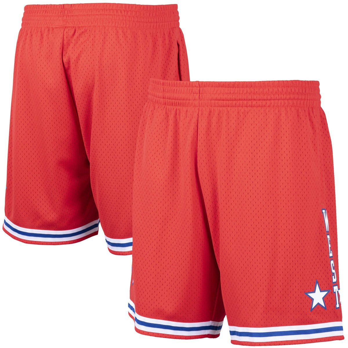 1988 NBA Western Conference All-Star Mitchell & Ness Red Hardwood Classics Swingman Shorts for Men product image 1, provided