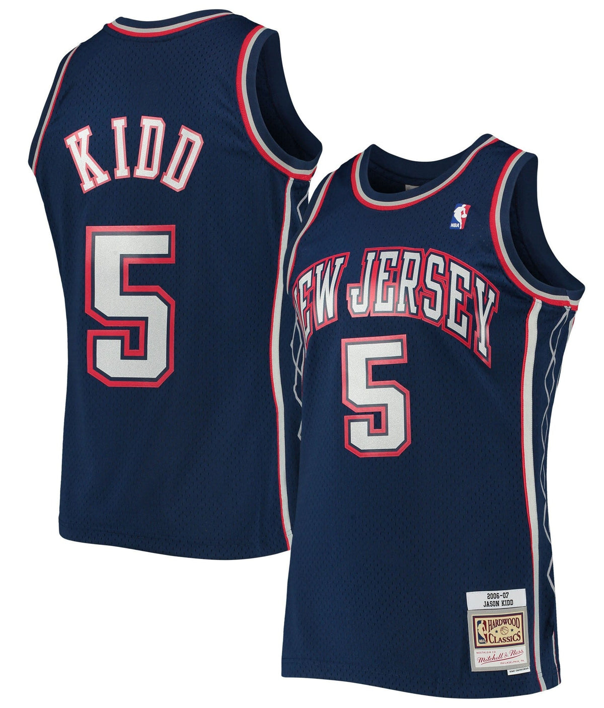 Jason Kidd New Jersey Nets Navy 2006-07 Swingman Replica Jersey for Men product image 1, provided for visual reference and