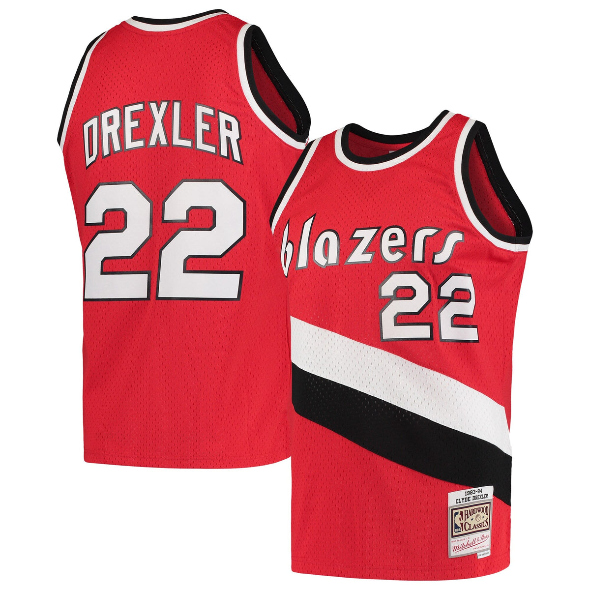 Mitchell & Ness Clyde Drexler Red Portland Trail Blazers Hardwood Classics 1983-84 Swingman Jersey for Men product image 1,