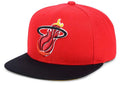 Miami Heat Mitchell & Ness NBA Core Basic HWC Red/Black Snapback Hat for Men product image 1, provided for visual reference