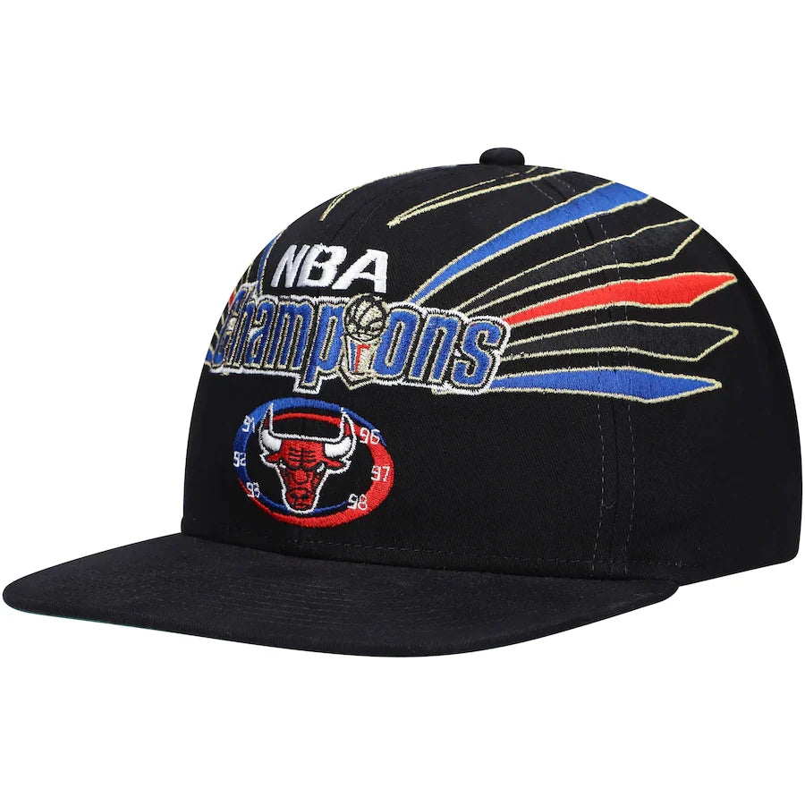 Chicago Bulls Mitchell & Ness Black Hardwood Classics 1998 NBA Champions Snapback Hat for Men product image 3, provided for