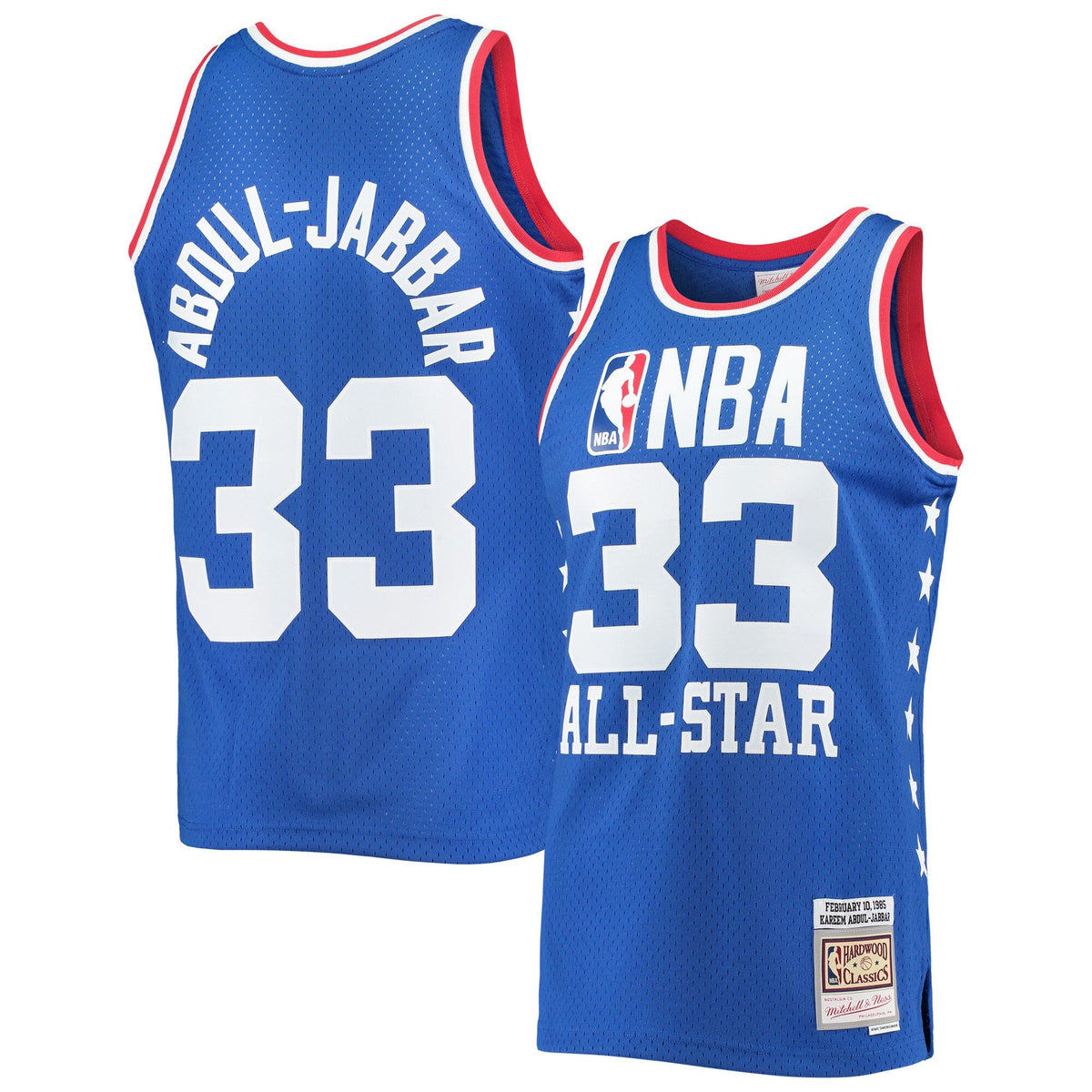 Mitchell & Ness Kareem Abdul-Jabbar Royal Western Conference 1985 NBA All-Star Game Swingman Jersey for Men product image 1,