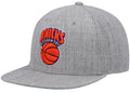New York Knicks HWC Gray Heathered 2.0 Mitchell & Ness Snapback Hat product image 1, provided for visual reference and