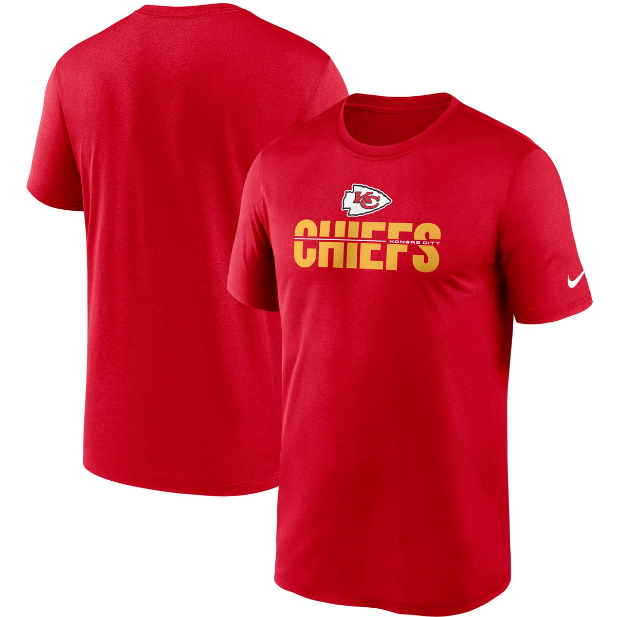 Kansas City Chiefs Nike Red Legend Microtype Performance T-Shirt for Men product image 1, provided for visual reference and
