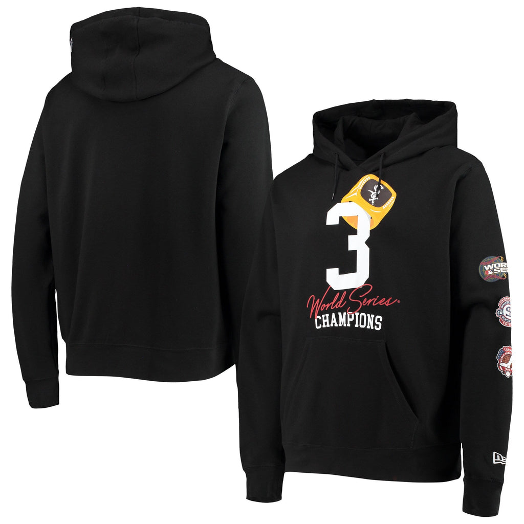Chicago White Sox New Era Black Count the Rings Pullover Hoodie for Men product image 1, provided for visual reference and