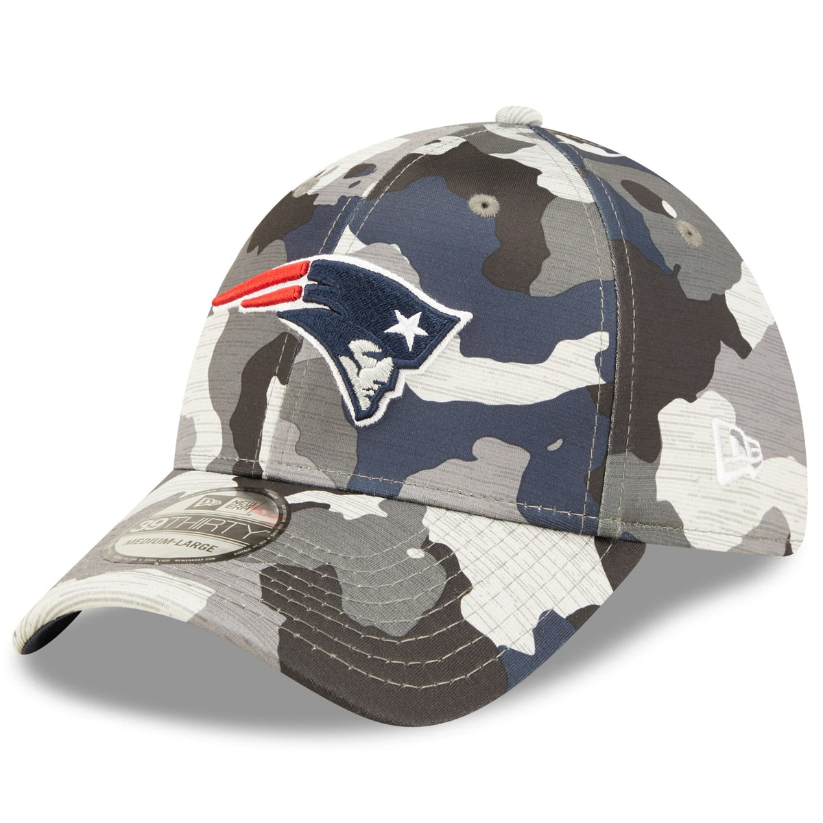 New England Patriots New Era Camo 2022 NFL Training Camp Official 39THIRTY Flex Hat for Men product image 1, provided for