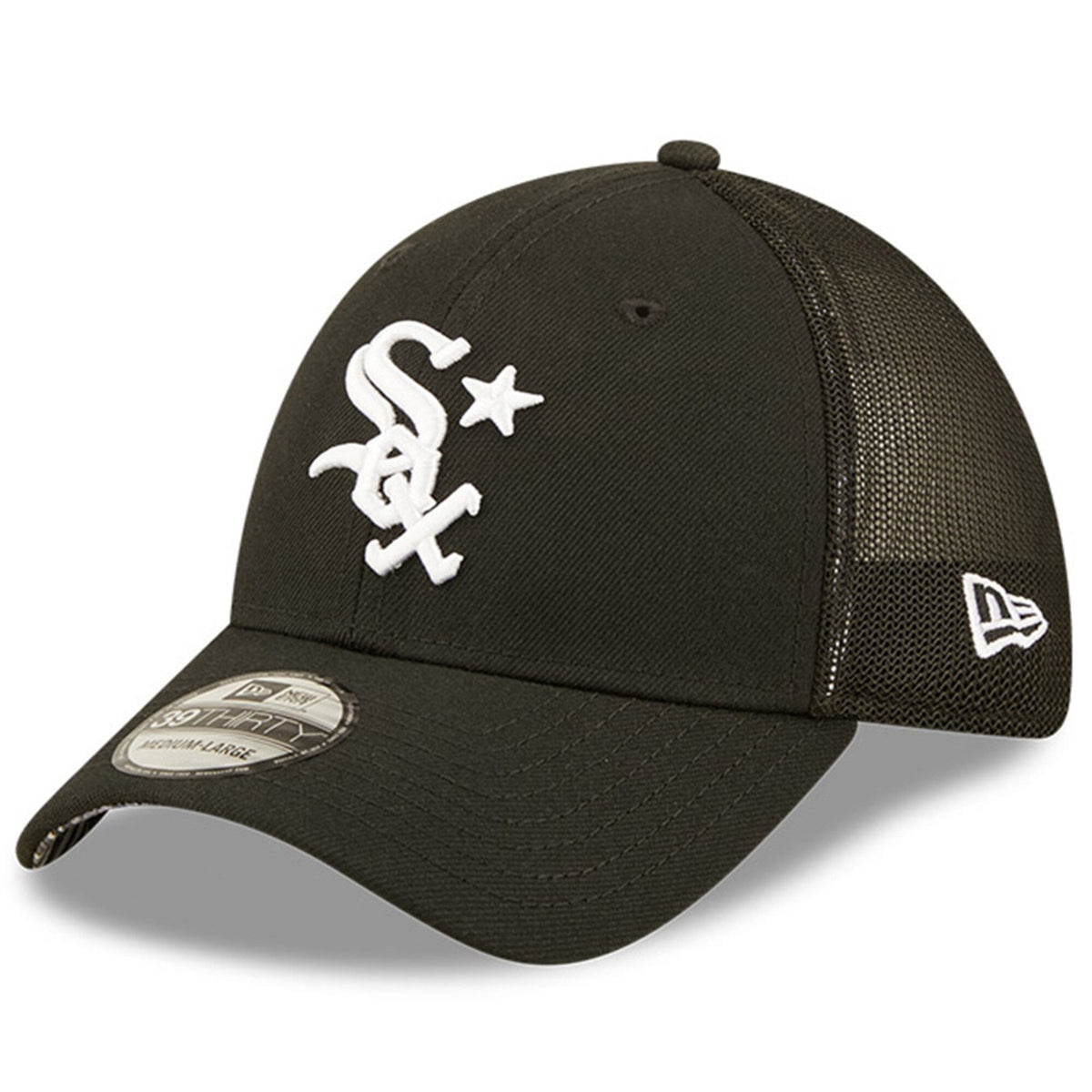 Chicago White Sox New Era 2022 All Star Game Workout Black 39THIRTY Flex Fit Hat product image 3, provided for visual