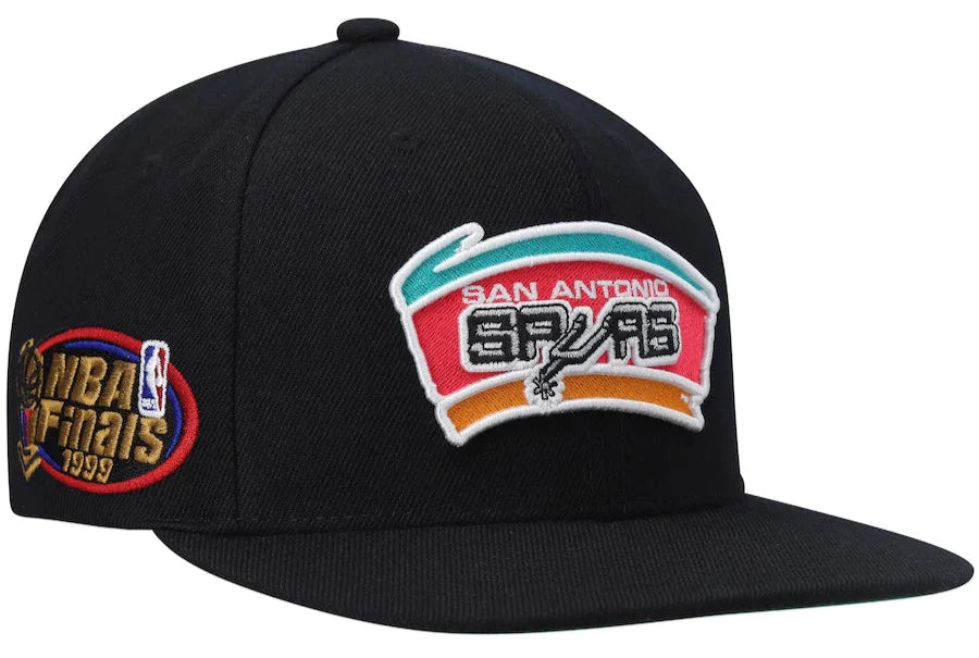 San Antonio Spurs Mitchell & Ness Top Spot NBA 1999 Finals Snapback Hat product image 1, provided for visual reference and
